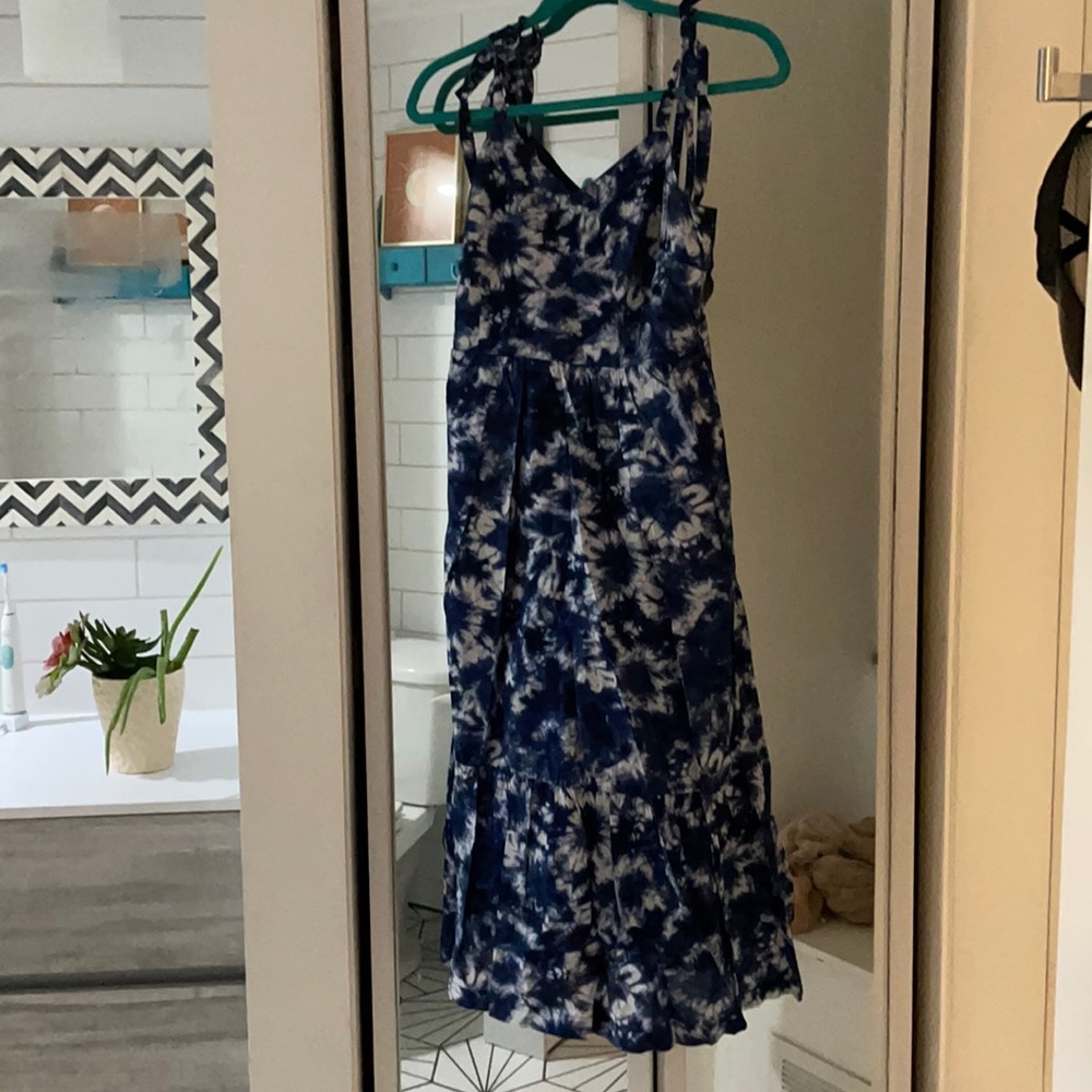 Blue/ White TieDyed Dress